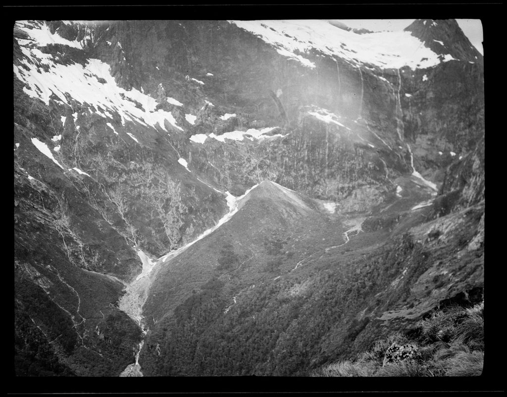 The mountains behind the property